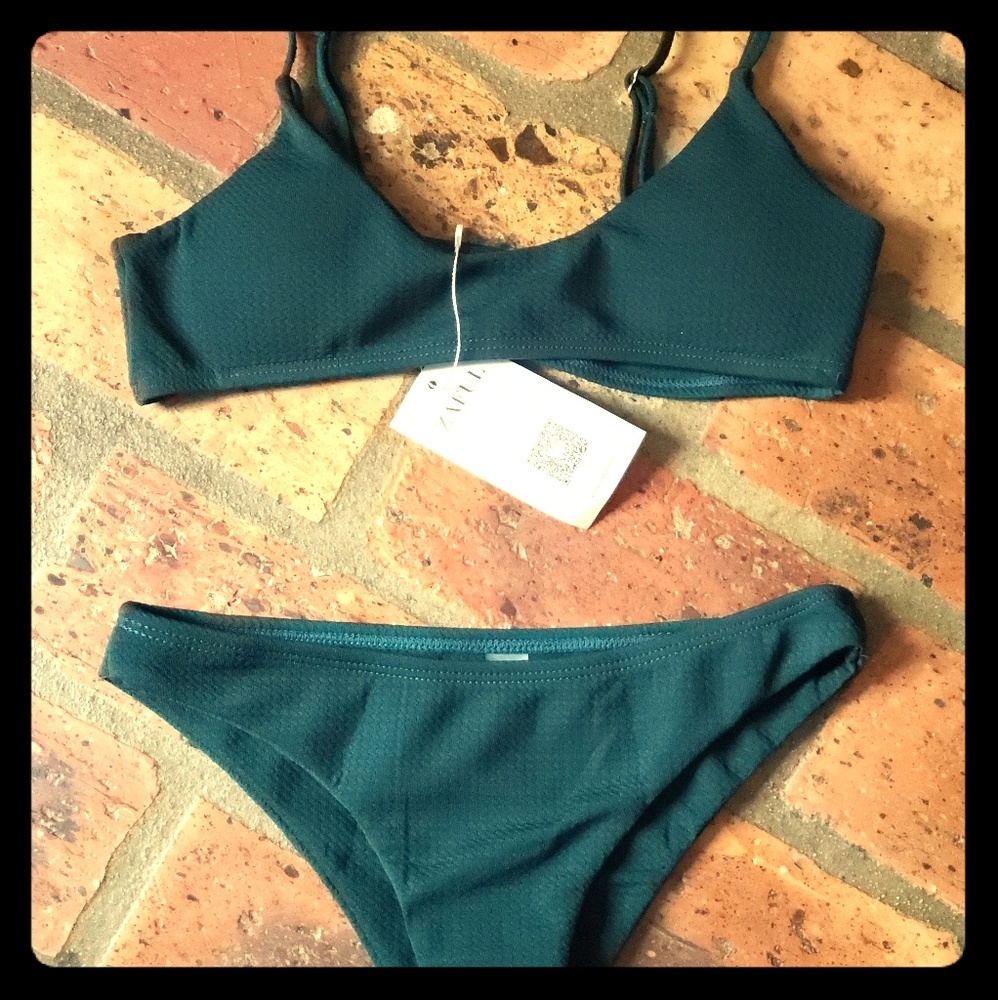 Zaful small green swim suit